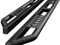 Trax Side Steps Compatible with 07-18 Chevy Silverado GMC Sierra 1500; 07-19 2500 3500HD; 19 LD / Limited Crew Cab Textured Black Drop Step Rail Running Board Tyger Auto