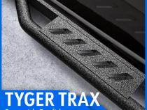 Trax Side Steps Compatible with 19-25 Ram 1500 (Not Fit 19-24 Classic) Crew Cab Textured Black Drop Step Rail Running Board Tyger Auto