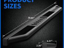 Trax Side Steps Compatible with 07-18 Jeep Wrangler JK 4-Door (Exclude JL) Textured Black Drop Step Rail Running Board Tyger Auto