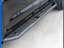 Trax Side Steps Compatible with 05-23 Toyota Tacoma Double Cab Textured Black Drop Step Rail Running Board Tyger Auto