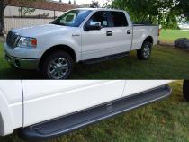 Running Board Mounting Bracket Kit For Transender Running Boards 04-14 Ford F250/F350/F450/F550 W/ And W/O Flares Supercrew Cab Heavy Gauge Steel Silver Owens Products