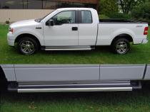 Running Board Mounting Bracket Kit For Transender Running Boards 04-14 Ford F250/F350/F450/F550 W/ And W/O Flares Supercrew Cab Heavy Gauge Steel Silver Owens Products