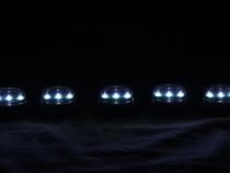 LoPro Wireless Solar-PoweRed Truck Cab White LED Light 5-Piece system - No Drilling, No Holes, No Wiring Race Sport Lighting