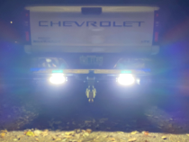20-Present Chevy GMC 2500 3500 Blacked Out Bolt On Hitch Bar Reverse Light Kit