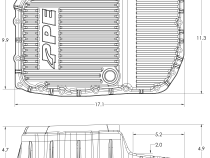 2007-2020 GM w/ 6L80 Heavy-Duty Cast Aluminum Transmission Pan Black