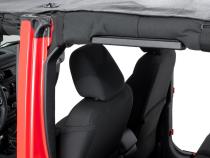 Bimini Top Plus with Integrated Grab Handle, 07-18 Jeep JK Wrangler 4 Door, Black Diamond MasterTop