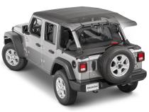 Jeep JL Regular Tonneau Cover 2 Piece Combo For 18-2024  Wrangler JLU 4Dr Soft Top Models MasterTwill Wind Stopper MasterTop