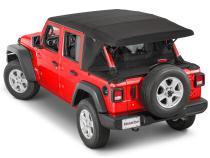 Wind Stopper Plus/Tonneau Cover Ultimate Combo 2018-2023 Jeep JLU Wrangler 4DrSoft Top Models Black Diamond