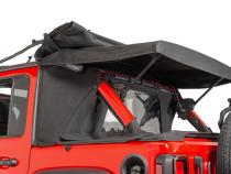 Wind Stopper Plus/Tonneau Cover Ultimate Combo 2018-2023 Jeep JLU Wrangler 4DrSoft Top Models Black Diamond
