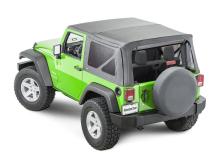 Jeep JK Replacement Top No Doorskins Tinted Glass For 13-18 Jeep Wrangler JK 2 Door Black Diamond MasterTop