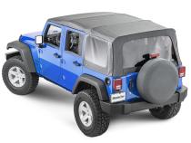 Jeep JK Replacement Top No Doorskins Tinted Glass For 10-18 Jeep Wrangler JK 4 Door Black Diamond MasterTop