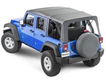Jeep JK Replacement Top No Doorskins Tinted Glass For 10-18 Jeep Wrangler JK 4 Door Black Diamond MasterTop
