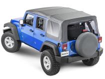 Jeep JK Replacement Top No Doorskins Tinted Glass For 10-18 Jeep Wrangler JK 4 Door Black Diamond MasterTop