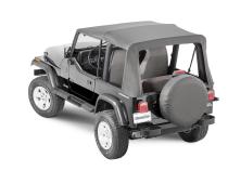 Jeep YJ Replacement Top With Door Skins Clear Glass For 88-95 Jeep Wrangler YJ Black Diamond MasterTop
