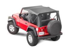 Jeep TJ Replacement Top With Door Skins Clear Glass For 97-06 Jeep Wrangler TJ Black Diamond MasterTop