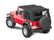 Jeep Replacement Top With Doorskins Tinted Glass For 97-06 Wrangler TJ Black MasterTwill MasterTop