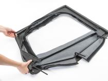 Jeep YJ Upper Steel Door Frames Pair For 87-95 Wrangler YJ Black Powdercoat MasterTop