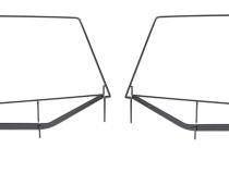 Jeep TJ Upper Steel Door Frames Pair For 97-06 WranglerTJ Black Powdercoat MasterTop