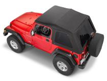 Jeep TJ SkyMaster Fastback Complete Top For 97-06 Wrangler TJ No Doors Black Diamond MasterTop