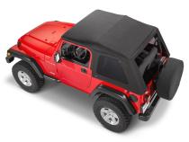 Jeep TJ SkyMaster Fastback Complete Top For 97-06 Wrangler TJ No Doors Black Diamond MasterTop