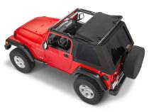 Jeep TJ SkyMaster Fastback Complete Top For 97-06 Wrangler TJ No Doors Black Diamond MasterTop