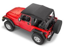 Jeep TJ SkyMaster Fastback Complete Top For 97-06 Wrangler TJ No Doors Black Diamond MasterTop