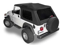 Fast Back Fabric Only Repl. Top No Doorskins Tinted Glass 04-06 LJ Unl. Jeep Wrangler MasterTwill MasterTop