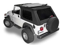 Fast Back Fabric Only Repl. Top No Doorskins Tinted Glass 04-06 LJ Unl. Jeep Wrangler MasterTwill MasterTop