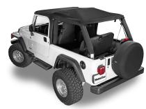 Fast Back Fabric Only Repl. Top No Doorskins Tinted Glass 04-06 LJ Unl. Jeep Wrangler MasterTwill MasterTop