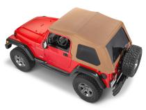 Jeep TJ Fast Back Fabric Replacement Top No Doorskins Tinted Glass 97-06 Jeep Wrangler Spice Diamond MasterTop