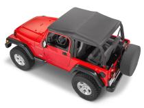 Jeep TJ Fast Back Fabric Replacement Top No Doorskins Tinted Glass 97-06 Jeep Wrangler Spice Diamond MasterTop