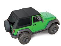 Fast Back Fabric Repl. Top No Doorskins Tinted Glass 07-18 2DR Jeep Wrangler MasterTwill MasterTop