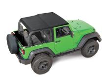 Fast Back Fabric Repl. Top No Doorskins Tinted Glass 07-18 2DR Jeep Wrangler MasterTwill MasterTop