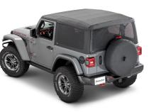 Mesh Trail Screens 2018-2024  2 Dr JL Wrangler with Factory Soft Top 3 piece Kit Black Mesh MasterTop