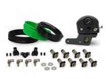 Jeep JK Tire Inflator System 4 Tire For 07-18 Wrangler JK 2/4 Door W/Engine Mount With Box, Fittings, Hoses and Storage Bag Black UP Down Air