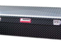 Truck Tool Box Garrison Series Crossover Style / Full Size / Diamond Tread Aluminum / Black Powder Coat / Owens Products