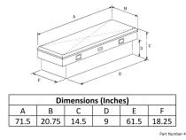 Truck Tool Box Garrison Series Crossover Style / Full Size / Diamond Tread Aluminum / Bright Polished / Owens Products