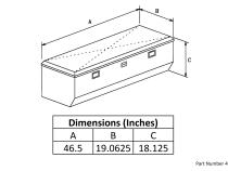 Truck Tool Box Garrison Series Utility Chest / 46.5 Inch / Diamond Tread Aluminum / Black Powder Coat / Owens Products
