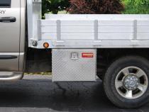Truck Tool Box Garrison Series Underbody Chest / 24 Inch / Diamond Tread Aluminum / Bright Polished / Owens Products