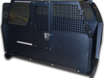 Dog Crate Professional K9 Series Tahoe Rear Seat Insert / 64 W x 31 D x 45.5 H / 2015-Current Chevrolet Tahoe / Mill Finish Aluminum / Owens Products