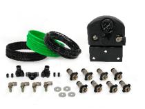 Tire Inflator System 4 Tire Universal With Box, Fittings, Hoses and Storage Bag Black UP Down Air