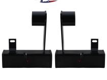 2013-Current Dodge Ram 2500 Hitch Bar Reverse 7in LED Flood Lighting Heavy Duty Bolt-On Blacked Out Kit with Heated Lens and Dual End Light Cap