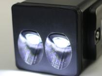 2013-Current Dodge Ram 2500 Hitch Bar Reverse 7in LED Flood Lighting Heavy Duty Bolt-On Blacked Out Kit with Heated Lens and Dual End Light Cap