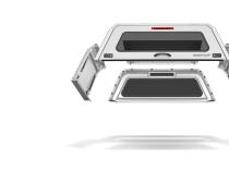 Tacoma Truck Bed Cap SmartCap EVOc Commercial White For 24-Present Toyota Tacoma 6 Foot Standard Bed RSI SmartCap