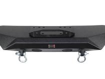 Jeep JK Front Bumper 07-18 Wrangler JK Rubicon and Unlimited Steel Black Textured Powdercoat Manowar Series Fishbone Offroad