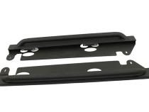 Jeep JK Rock Slider 07-18 Wrangler JK 2 Door Rubicon Steel Black Textured Powdercoat Fishbone Offroad