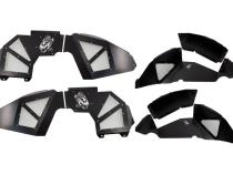 Jeep JL Inner Fenders For 18-Current Wrangler JL Front/Rear Set of 4 Aluminum Black Powdercoat Fishbone Offroad