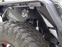 Jeep JL Inner Fenders For 18-Current Wrangler JL Front/Rear Set of 4 Aluminum Black Powdercoat Fishbone Offroad