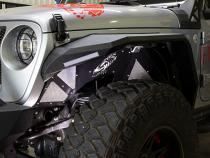Jeep JL Inner Fenders For 18-Current Wrangler JL Front/Rear Set of 4 Aluminum Black Powdercoat Fishbone Offroad