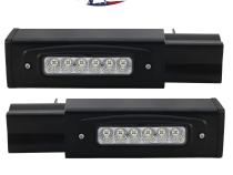 2011-2016 Ford F250-F450 Super Duty Hitch Bar Reverse 7in LED Flood Lighting Heavy Duty Bolt-On Street Series Kit and Single End Light Cap